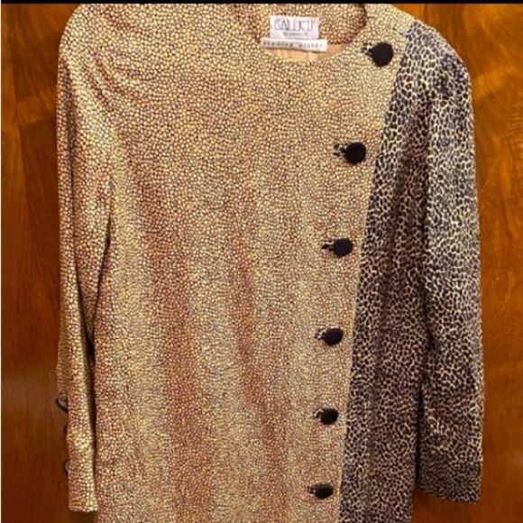 🐆 Unique animal print fabric from Balliet’s. Design by Stanley Platos sz 8 - Picture 2 of 10